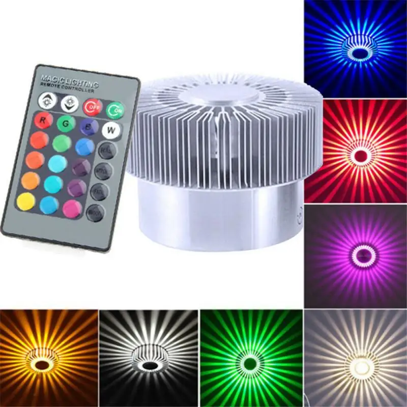 Новый цветной настенный светильник RGB Подсолнух для установки поверхности