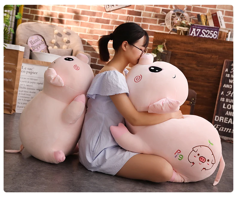  cuddly soft pig plush toy giant cute cartoon piggy doll girl sleeping pillow cushion gift deco 35inch 90cm DY50831 (5)
