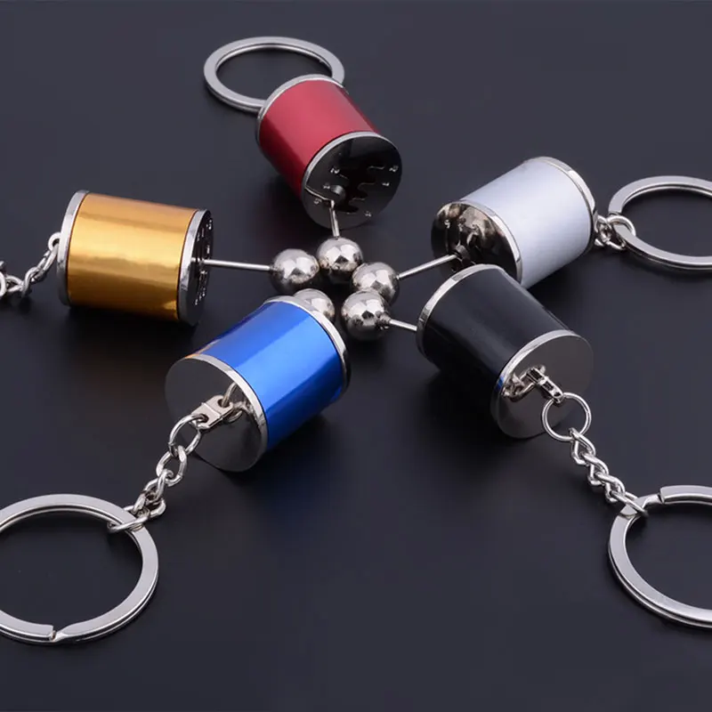 6 Speed Gear Shift Keychain, Key Chain Ring Fob Keyring