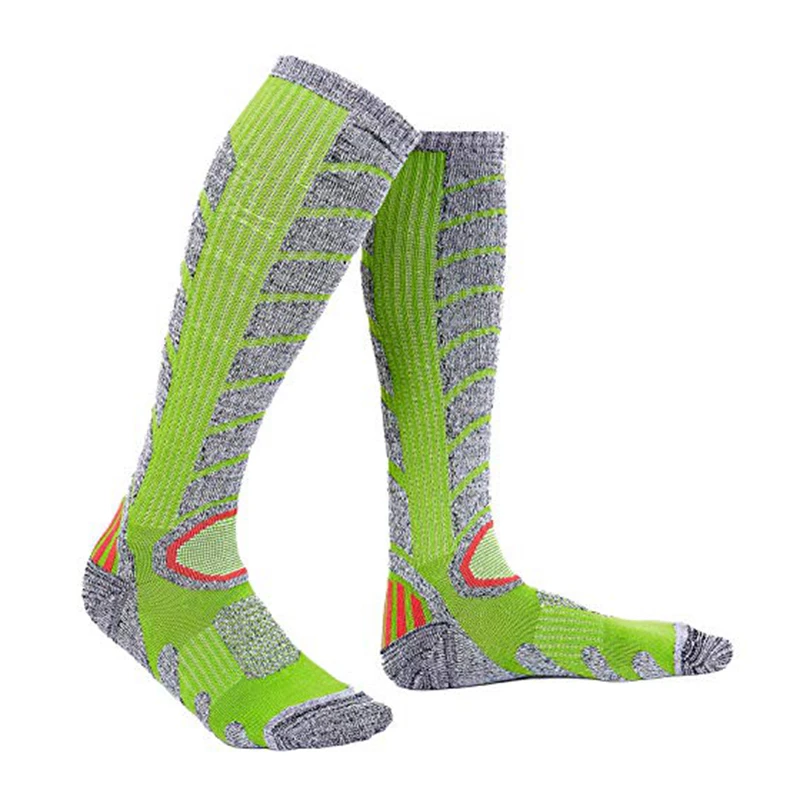 2 Pairs Men Women Ski Socks Warm Skiing Calf Socks High Performance Winter Sport for Skiing Snowboarding
