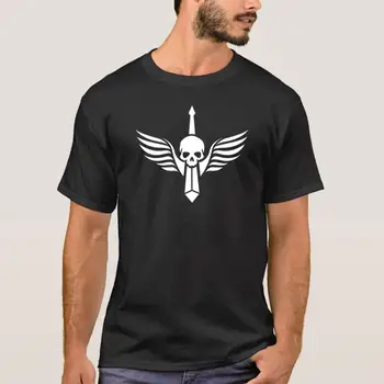 

mens t shirts 100% cotton Warhammer 40k Dark Angels Insignia T-Shirt casual fashion unisex o-neck tops women's T-shirt men's tee