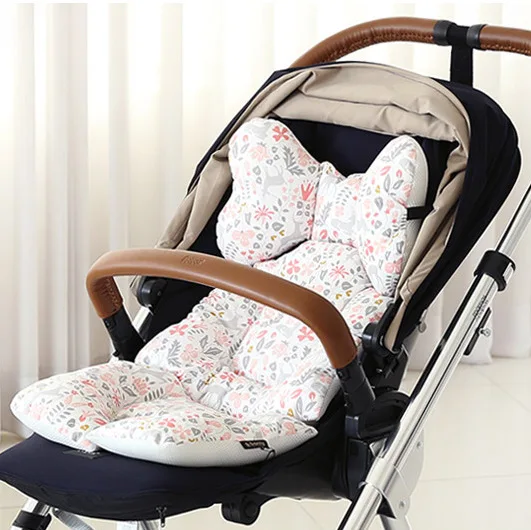 

2019 New Baby Stroller Seat Cushion Trolley Mattress Pad Cotton Mat Accessories Children's Car Seat Liner with Butterfly Pillow