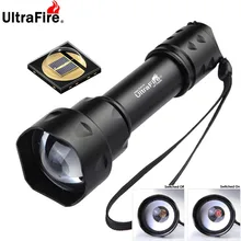 UltraFire открытый UF-T20 Cree IR 850nm 940nm Luz ночного видения масштабируемый светодиодный светильник-вспышка охотничий фонарь