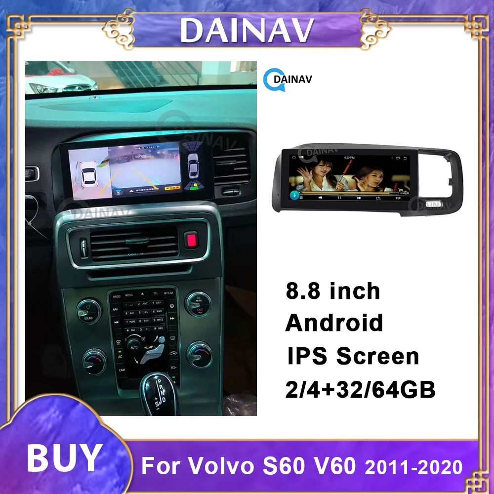 

Vertical Screen Android Car GPS Navigation for Volvo S60 V60 2011-2020 Car Multimedia Player Auto Radio Tape Recorder