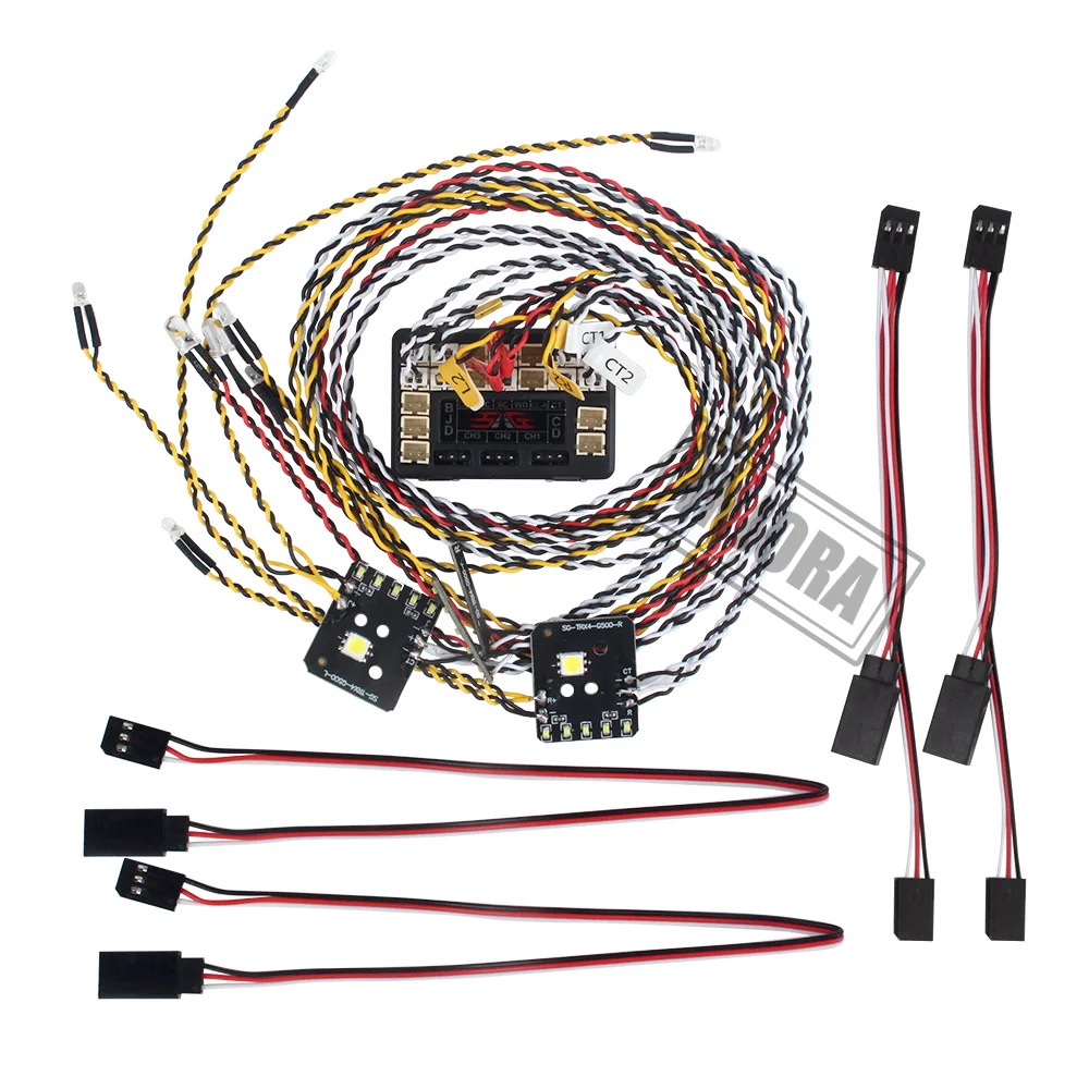 Injora Передняя Задняя лампа группа светодиодный свет системы Набор для 1/10 RC автомобиль Traxxas TRX4 G500 82096-4