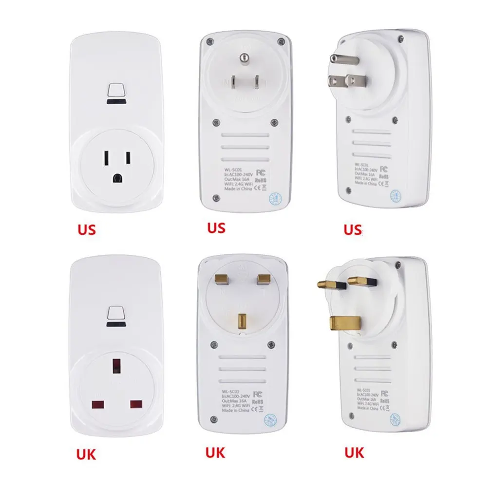 

16A Wifi Wireless Smart Socket Smart Plug Wifi Outlet for Tianmao Genie for Alexa for Google Home for IFTTT EWelink