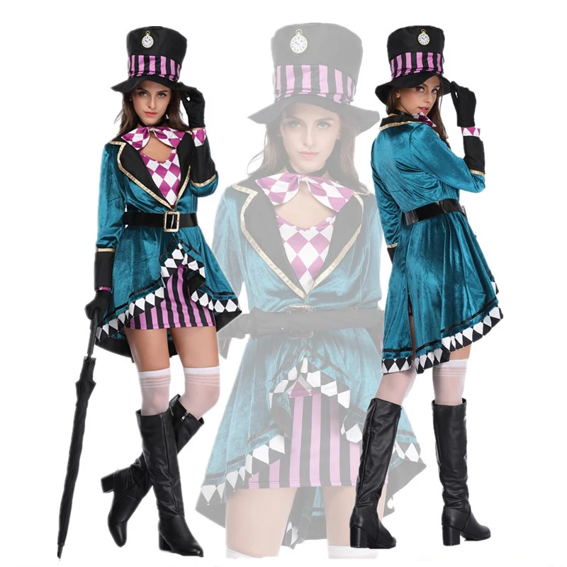 Alice in Wonderland Costumes Woman Magic Cosplay Girls Princess Quess Magic Halloween Cosplay Female Magical Dress Alice in Wonderland Costumes Woman Magic Cosplay Girls Princess Quess Magic Halloween Cosplay Female Magical Dress
