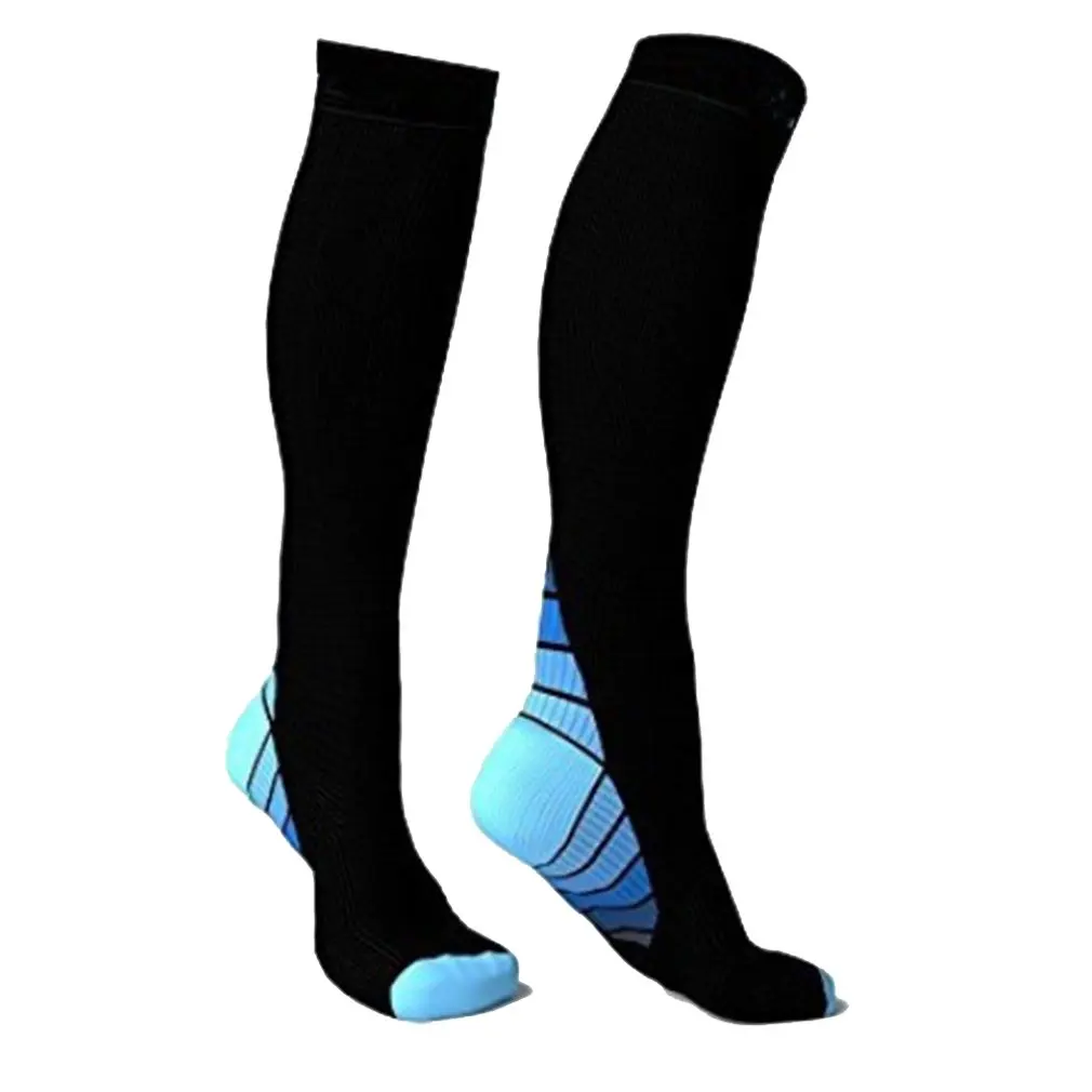 

1 Pair Sports Stockings Knee Legging Stockings Soccer Baseball Football Over Knee Ankle Men Women Socks Relieve Muscle Soreness