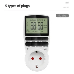 Programmable Electronic Timer Switch for Kitchen Appliances, EU Plug (EU Plug A)