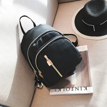 

2019 New Korean Hot Black Bags Shoulder Bag Female Multi-Function Nylon Cloth Backpack Handbag Backpacks for Teenage Girls