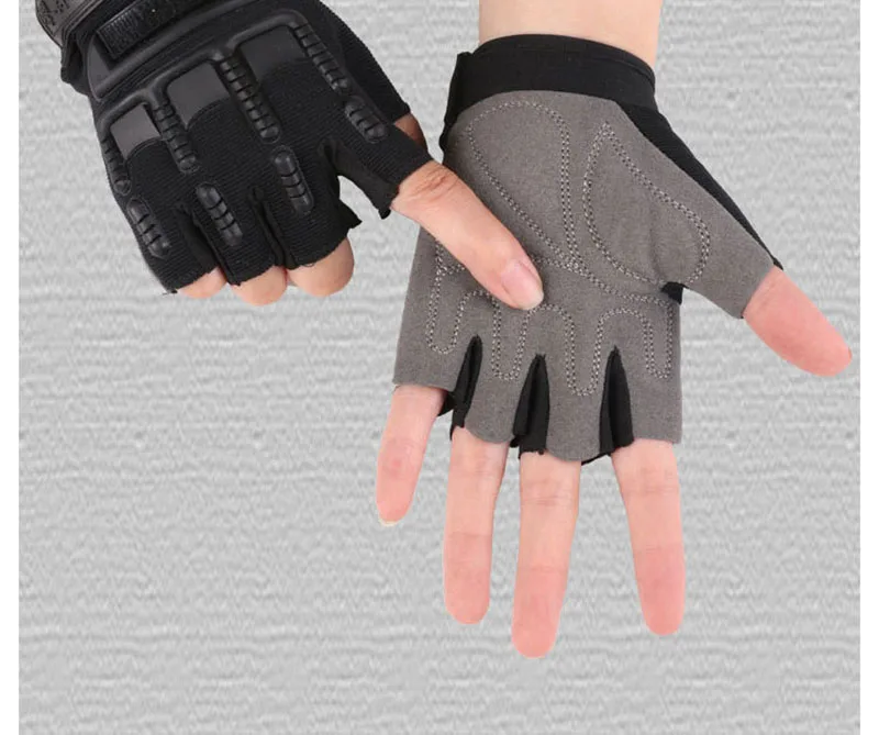Тактические перчатки без пальцев для детей от 5 до 13 лет военные противоскользящие резиновые перчатки для мальчиков и девочек