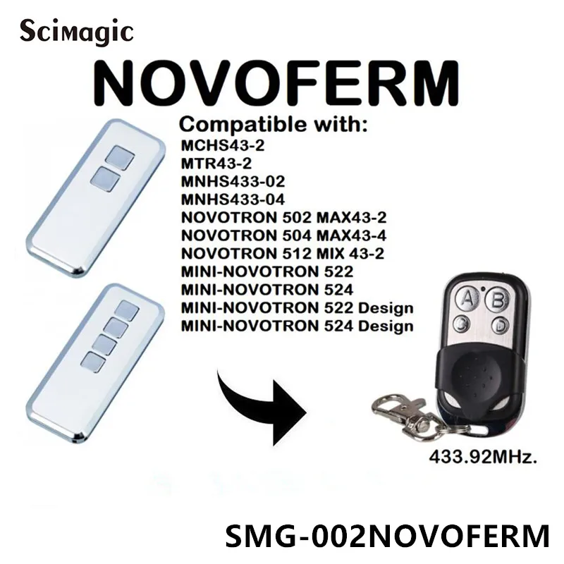 NOVOFERM NOVOTRON 502 MAX43-2 MINI-NOVOTRON 522 MINI-NOVOTRON 524 garage door remote control 433.92MHz rolling code transmitter electric front door lock