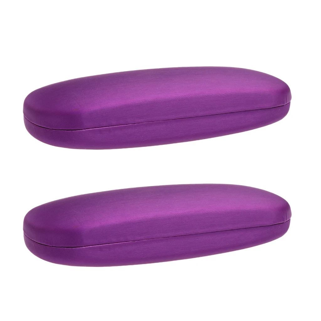purple 2 шт. Чехол для очков из искусственной кожи премиум класса, коробка для хранения солнцезащитных очков для путешествий и отдыха - Цвет: purple