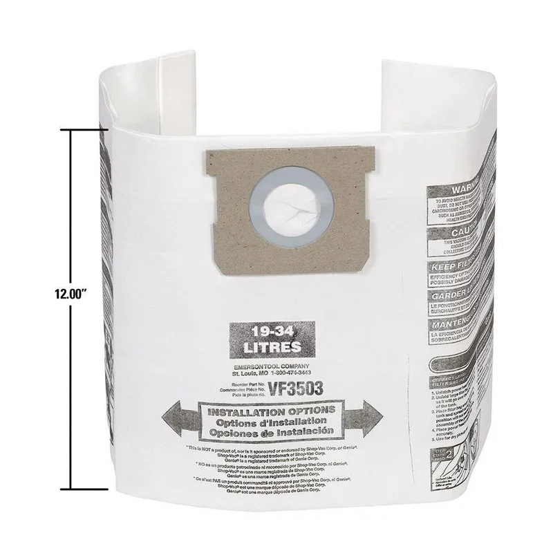 

12Pcs Dust Bag Set Supplies Parts For Ridgid/Workshop Wet/Dry Vacuum VF3503