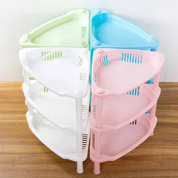 

3-tier Plastic Storage Rack Corner Stand For Bathroom Kitchen Hierarchical Organizer Shower Shelf Holder Accessories