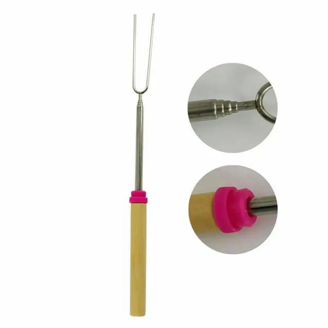 8X 32 ' Bbq Villák Teleszkópos Marshmallow Pörkölt Botok Nyársok Hot Dog Barbecue Szerszámok Fekete Tároló Táskával #40 - Image 6