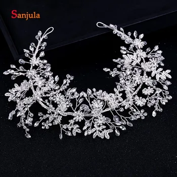 

2019 New Sparkle Crystal Bridal Headpiece Silver Wedding Headband Accessori Sposa T154