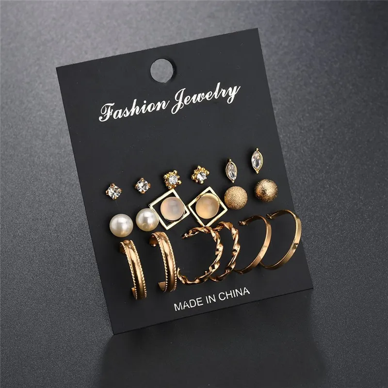 VAGZEB, винтажные золотые серьги-гвоздики в форме сердца, новые модные стразы, серьги с искусственным жемчугом для женщин, подарок
