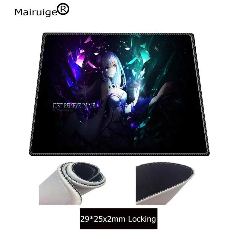 Rezero Japan Anime Large Gaming Mouse Pad Locking Edge Mouse Mat Speed/Control Version for Dota DOT