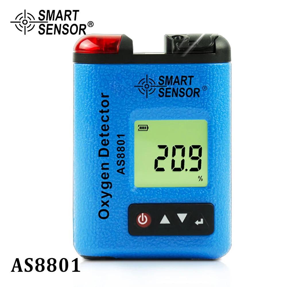 

AS8801 Oxygen Gas Monitor Detector 0~30% VOL Oxygen Leak Location Determine digital O2 concentration Monitor include Battery