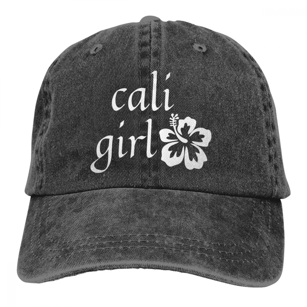 Cali Girl Casquette темно-синие унисекс Мужские Женские джинсовые бейсболка с ремешком кепки Регулируемый Гольф папа шляпа