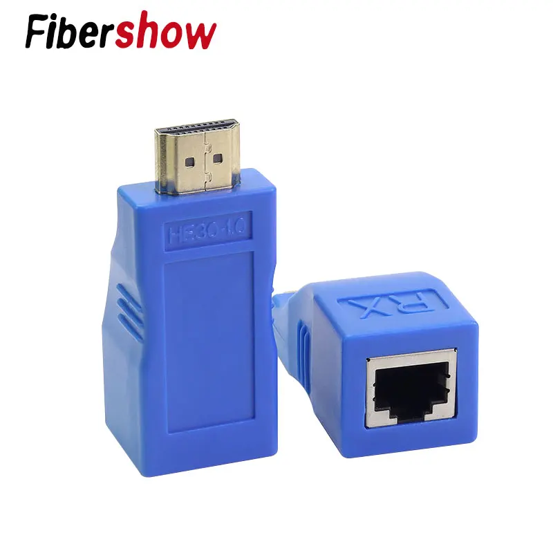 

1 pair HDMI Extender to RJ45 LAN Network Extension Transmitter Receiver TX RX Cat5e CAT6 Ethernet Cable V1.4 30m 4K HD TV 1080P