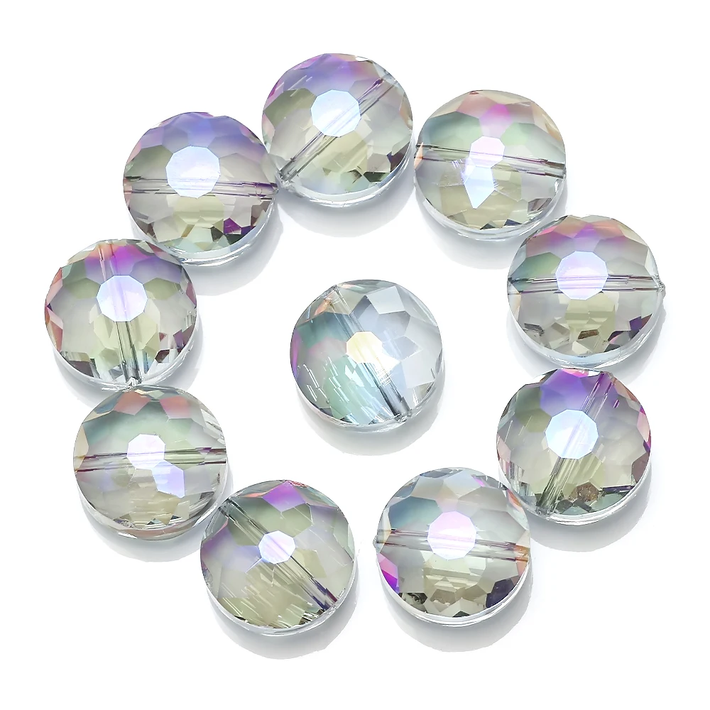 Diy Beads|faceted Glass Beads 14mm For Diy Jewelry - Round