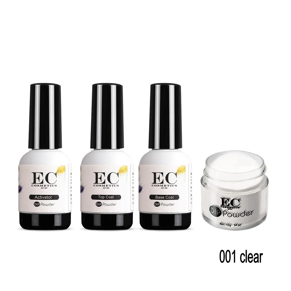 Gelike порошок Комплект 10 г/шт. прозрачный Clear Powder для ногтей Dip порошок для УФ гель лак для ногтей, Длительное Действие, порошок для ногтей Гель-лак набор - Цвет: 001