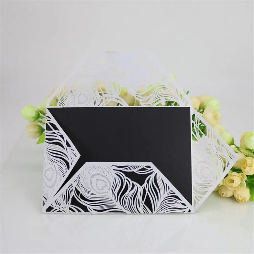  Christmas party large show 10PCS new rainbow paper invitation card high-end atmospheric fashion bir - 4000559685826
