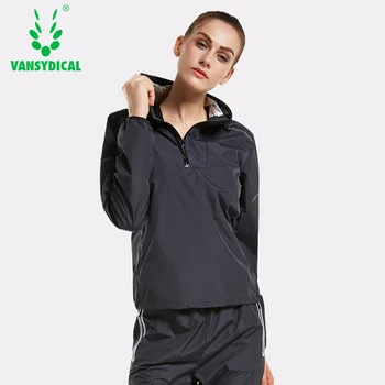 

Women Hooded Running Jackets Half Zipper Fitness Gym Training Tops 2019 Vansydical Hot Sweat Sports Jackets