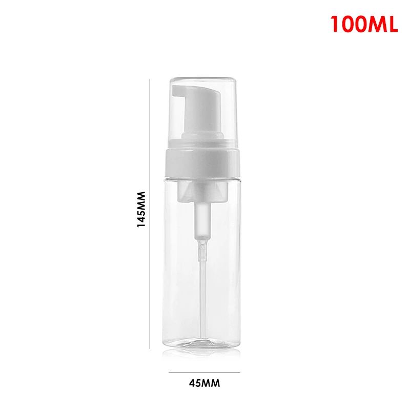 150/100/60/30ML Empty Plastic Foaming Hand Soap Dispenser Foam Pump Bottle Bathroom Transparent With Flat Head | Красота и здоровье