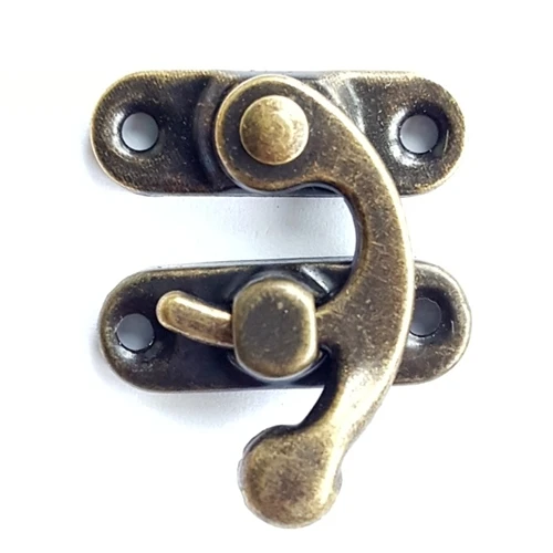 

20pcs 28*33mm Bronze Hasps Clasp Buckle Wooden Box Packing Box Parts Latch Hook Small Shackle Bronze Lock Horns Furnitures Deco