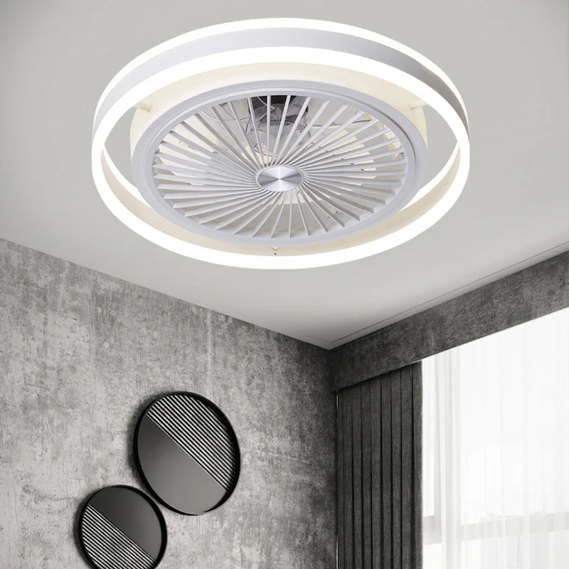 

LED Fans Invisible Leaves Ultra-thin Ceiling Fan Lights Dimming Remote Control Cool Bedroom Living Room Bedroom Ceiling Lamp