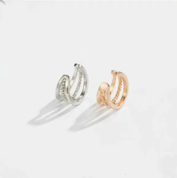 Корейские модные новые серьги геометрические одноушные Пирсинг Зажим для на Хрящ уха Ретро холодного ветра женские ювелирные серьги