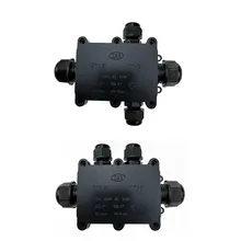 Новинка 450V 24A 4 Way пластиковая Водонепроницаемая электрическая распределительная коробка кабельный провод соединитель пыленепроницаемый IP68 Распределительная Коробка Чехол черный