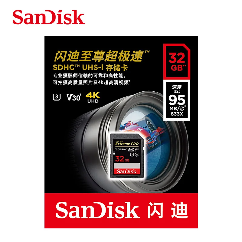 SanDisk SD ī Extreme Pro/Ultra 32GB 64GB 128GB ޸ ī 80 ްƮ/ U1 256 170 U3 V30 4K ÷ ī SD ޸ SDXC SDHC