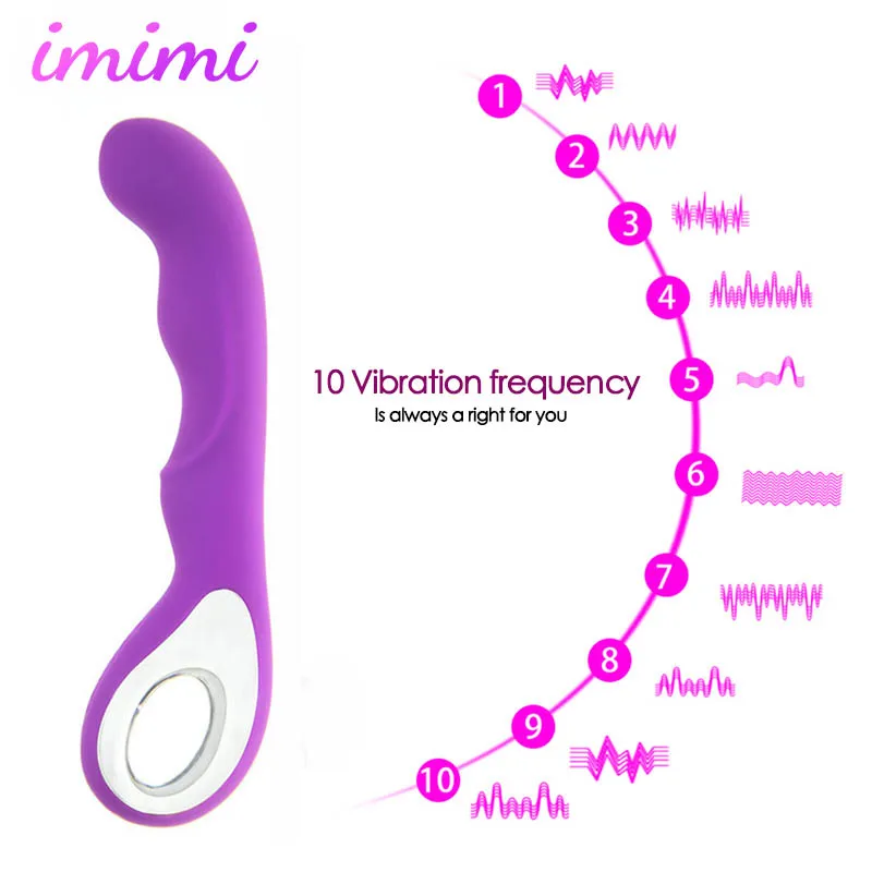 10 Speed Wave USB Recharge Silicone Penis Vibrator Clitoris Stimulate Massager Female Vagina Vibrator with Handle Erotic Sex Toy