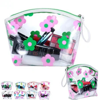 

Women Girls PVC Cosmetic Bag Transparent Waterproof Clear Makeup Bag Travel Organizer Lovely Beauty Case Toiletry Wash Bag