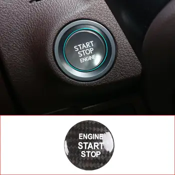 

For Toyota Corolla Avalon RAV4 C-HR Real Carbon Fiber Car Engine Start Stop Switch Button Trim Cover Interior Car Accessories