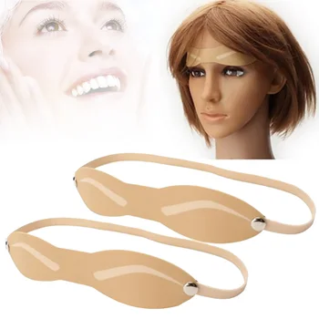 

10Pcs Fake Skin Practice Permanent Makeup Eyebrow Tattoo Eye Cover Easy Apply Microblading Headband Washable Soft Silicone