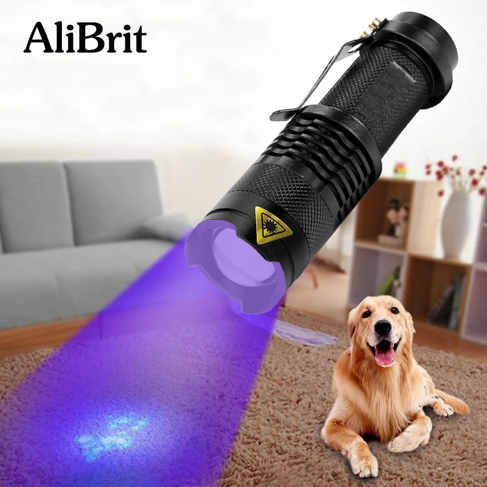 D25 Alibrit 2000LM Мини светодиодный фонарик УФ AA/14500 Регулируемый зум фокус фонарь лампа