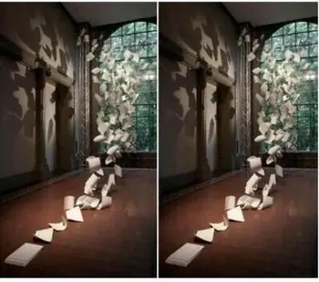 

White page hanging decoration shop decoration teahouse study hollow hanging decoration model building Chinese chandelier