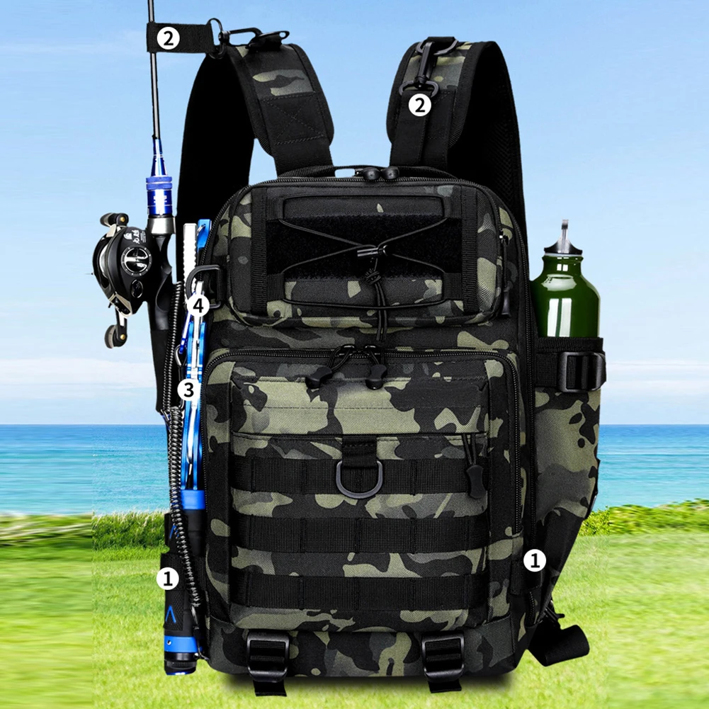 Multifunctional Fishing Lure Bait Chest Pack Shoulder Backpack Waterproof  Outdoor Camping Fishing Storage Travel Carry Bag Pouch - AliExpress