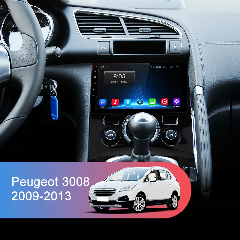 Junsun V1 2G+ 32G Android 9,0 для peugeot 3008 2009-2013 автомобильный Радио Мультимедиа Видео плеер навигация gps 2 din dvd