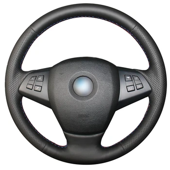 

Hand Sew Black Artificial Leather Car Steering Wheel Cover for BMW E70 X5 2008 2009 2010 2011 2012 2013