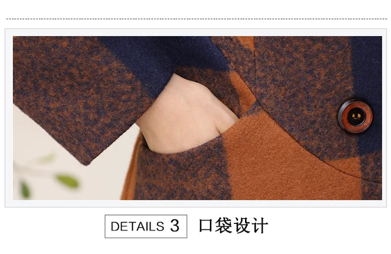 Middle-aged Women Dress Woolen Jacket Women's Autumn And Winter New Style Thick Fur Collar Woolen Overcoat 30-Year-Old 50 M