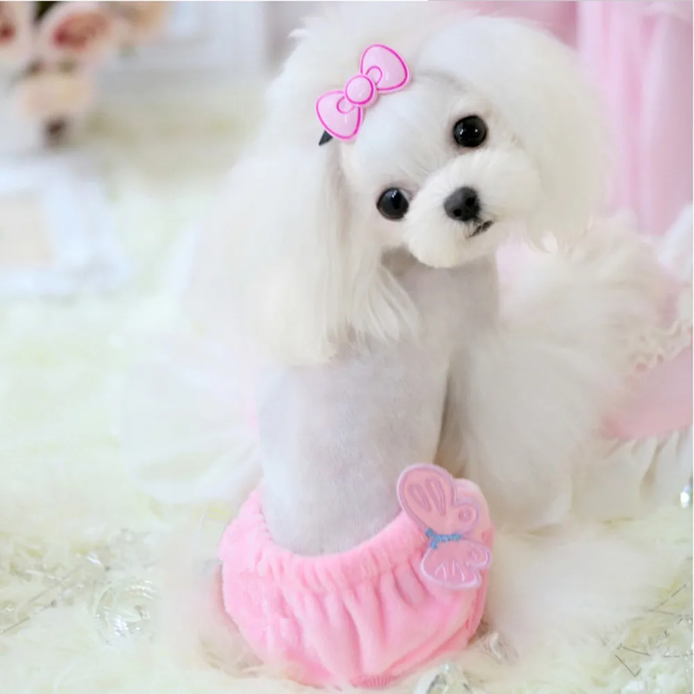 1PC Cartoon Pet Physiological Pants Puppy Dog Cat Underwear Suspender Dog Cute Shorts Diaper Sanitary Briefs Panties