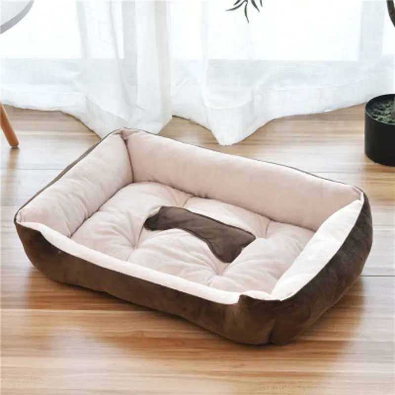 

Pet Dog Bed Ultra Comfortable Washable Dog and Cat Cushion Bed Winter Warm Sofa Doghouse Non-slip Cotton Kennel