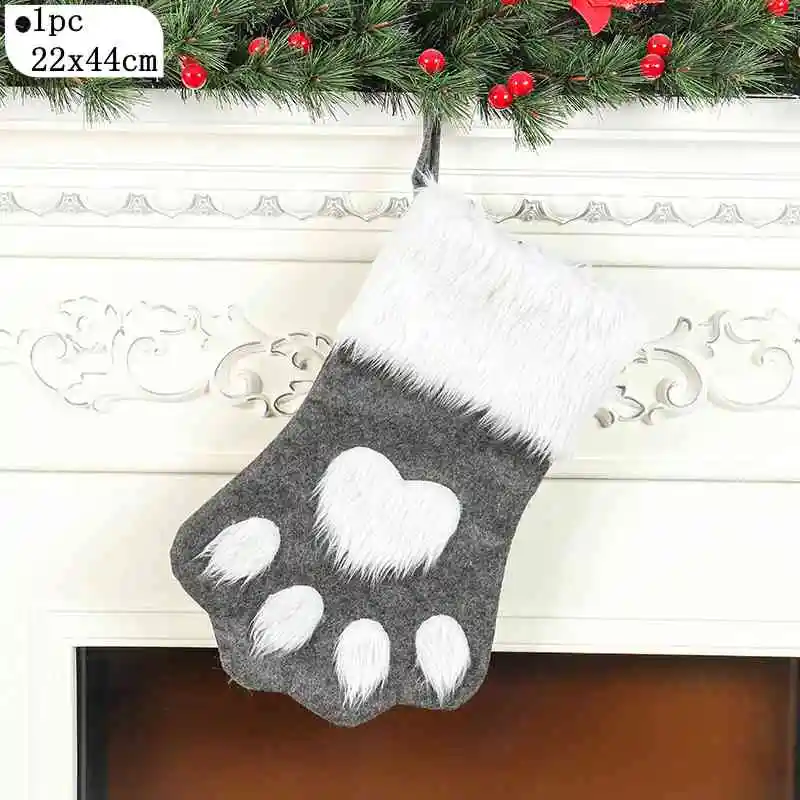 Рождественские носки, Декор, чулки для вечеринки, Рождественское украшение, новогодние подарки, Санта Снеговик олень, носки, подарочные коробки для хранения, домашний декор - Цвет: 5