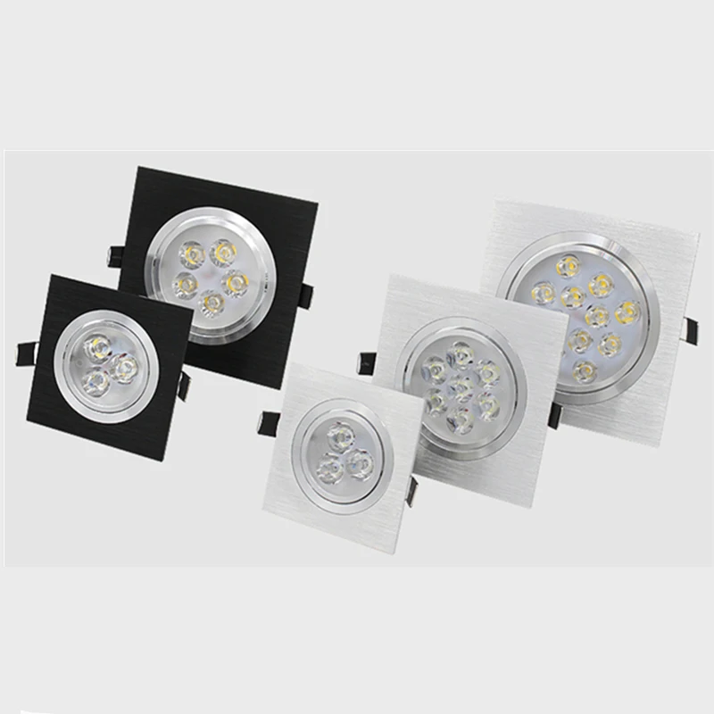 

1 square dimming downlight 6W 10W 14W 24W 30W LED embedded COB ceiling spotlight ac85-265V LED indoor lighting